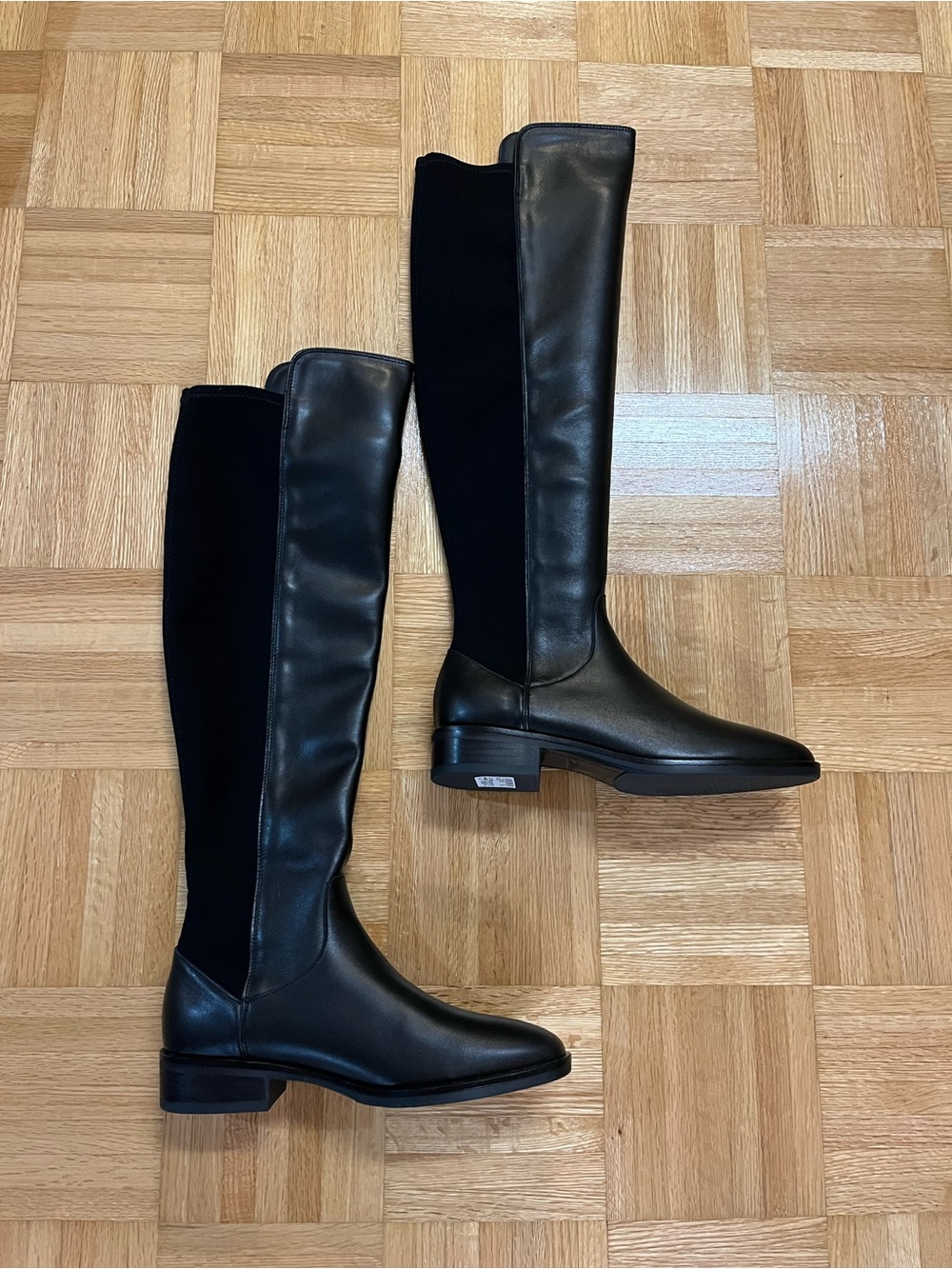 Clarks Black Over-The-Knee Stretch Riding Boots